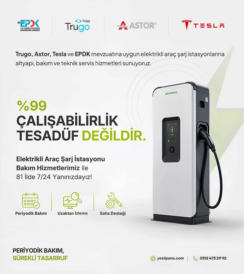 Elektrikli Araç Şarj Altyapısı Bakım Hizmetleri